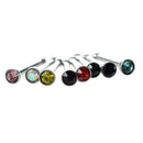 8 nose pierced earrings steel sparkling 10 mm