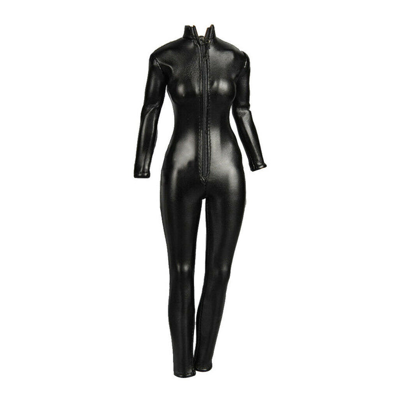 1:6 Scale PU Leather Jumpsuit Women Costume Outfits for 12 inch  s HT / Phicen