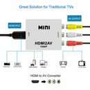 HDMI To RCA Mini Composite 1080P Video Audio AV CVBS Converter Adapter For TV(w)