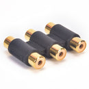 Triple 3x RCA Phono Coupler Female to Female Audio Video Connectors Adaptor G.ES