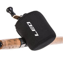 2pcs Elastic Soft SBR Fishing Reel Bag Drum Reel Cover Protective Case Black