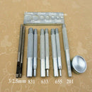 Set Of 12 Craft Tool Die Punch Snap Rivet Setter Base Kit For Diy Leather C