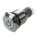 Pushbutton Switches Pushbutton Pushbutton 16mm 12V 3A blue metallic TOP