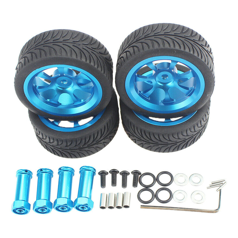 RC Rubber Wheel Rim Tyre for WLTOYS 144001 124018 124019 RC Car Parts