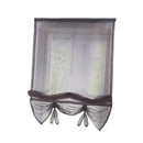 Solid Gray Roman Curtains Sheer Window Shade Blinds (Rod Pocket 120x155cm)