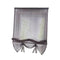 Solid Gray Roman Curtains Sheer Window Shade Blinds (Rod Pocket 120x155cm)