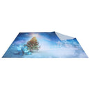 7x5ft Blue Sky Xmas Photography Backdrop Snow Christmas Tree Glitter Star S O6R3
