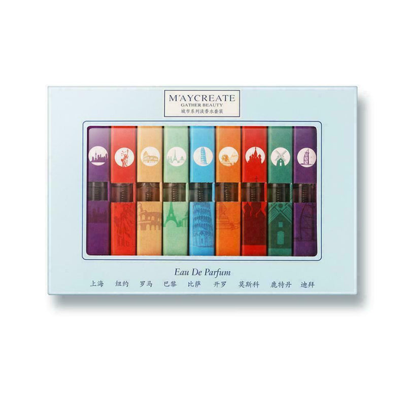 9Pcs Women Mini Perfume Gifts Set City Fragrances Kit Water 3ml Aromatic Sp U5I8