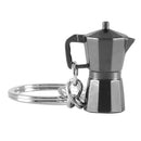 Metal Coffee Accessories Keychain Zinc Alloy Keyring Gift Moka pot
