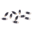 10X RCA Female to Female Coupler Plug Audio Video AV Cable Adaptor RCA Joiner JR
