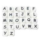 100Pc/Bag Silicone Letter Beads For Insert Name On Pacifier Chain Clips 12M V5B8