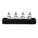 100A 4-Point Bus Bar Power Distribution Block with 4 10/32in Brass Studs