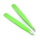2Pcs/Set Green Hair Removal Eyebrow Tweezer Eye Brow Clips Beauty Makeup Too BX