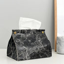 Marble Pattern Tissue Box Pu Leather Home Car Napkin Paper Container Paper  M6W6