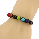 7 Chakra Healing Balance Braided Beaded Bracelet Yoga Lava Reiki Prayer StoB TE