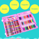 Pink 150 Color Children'S Watercolor Pen Crayon Gouache Set Art Painting Br