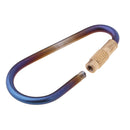 Titanium Outdoor Keychain Carabiner Camping Hiking Backpack Buckle Hook Clip