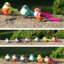 12pcs Colorful Artificial Foam Feather Mini Craft Birds Home Gardens Decor