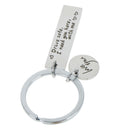 Drive safely I need you here with me engraved keychain charm car key ring ME