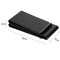 Portable Stainless Steel Fourfold Money Clip Unisex ID Cards Holder(Black)