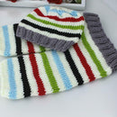 Knitted Soft Baby Boy Girl Photography Clothing Hit Color Striped Pants+Hat