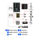 Pair Buss Bar Heavy Duty M8+M8 Terminal Positive Bus Bar Terminal Block Boat