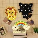 Rainbow Marquee Sign Led Night Light, Battery Operated Wall Light Decorativ