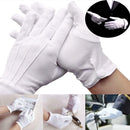 1 Pair Mens White Formal Gloves Tuxedo Honor Guard Parade Santa Inspectio New