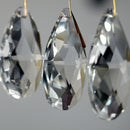 10Pcs Chandelier Ball Drop Crystal Glass Loose Spacer Ornaments Xmas Decor Clear