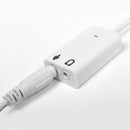 USB Male to 2x 3.5mm Jack Headphone/Microphone Socket AUX Audio Adapter Ca HZE