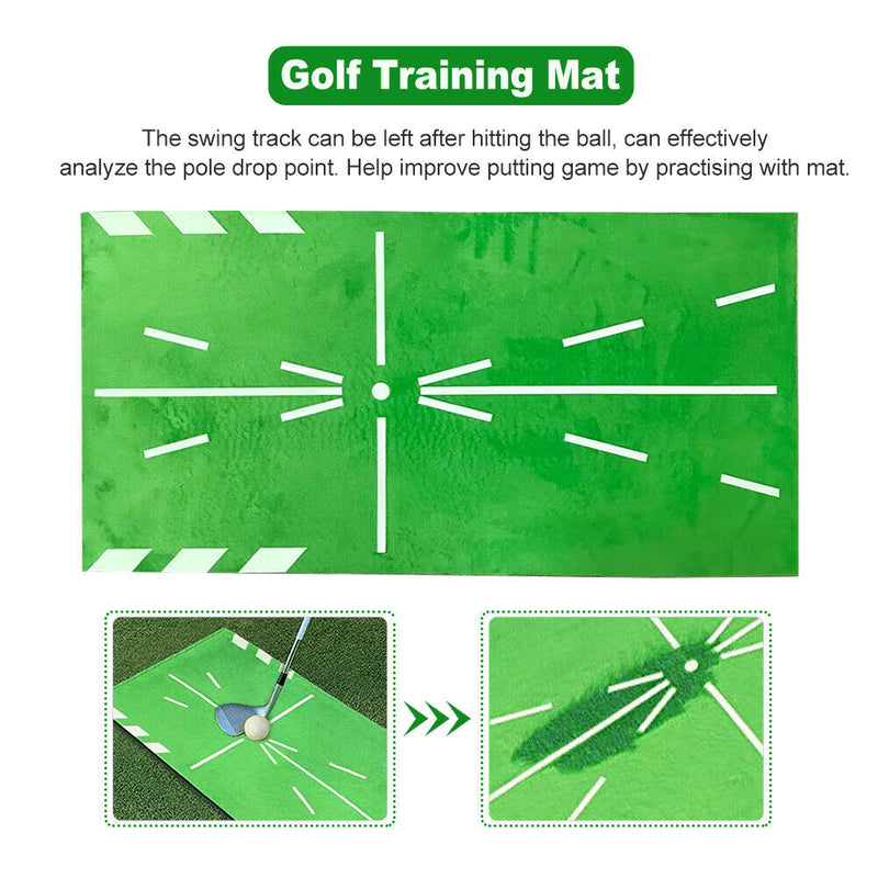 Golf Training Mat Practice Aid Home Office For Swing Detection Outdoor Sports