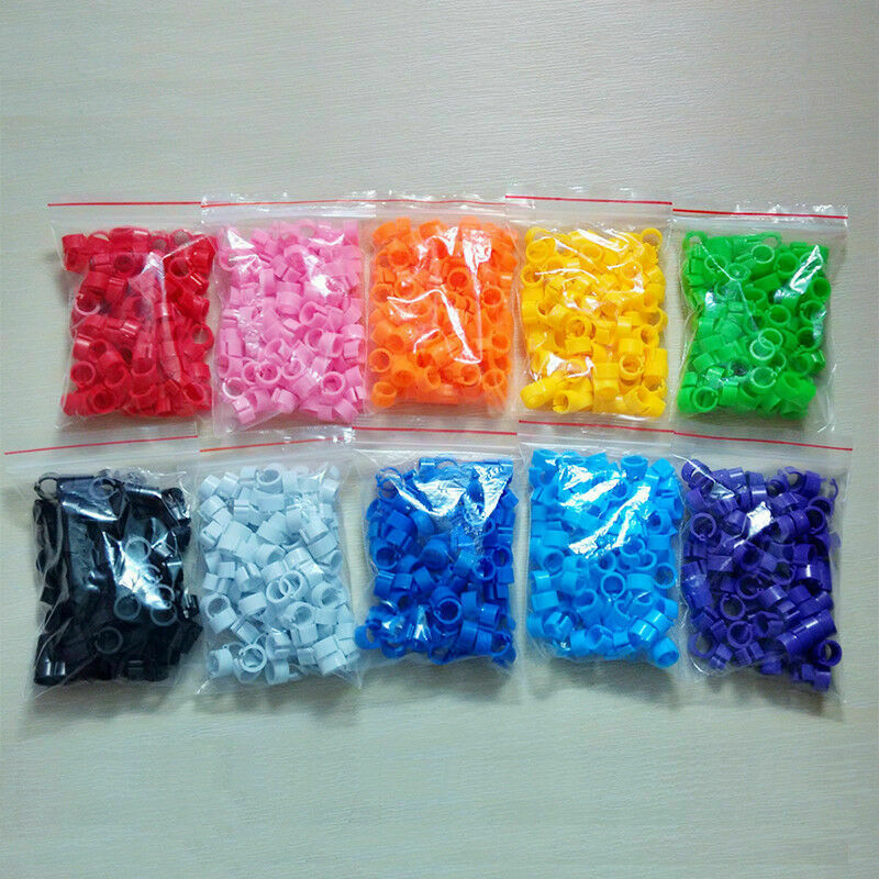 100x Bird Leg Band 8mm Pigeon Chicks Bantam Poultry Plastic Leg Ring/ Split U9K7