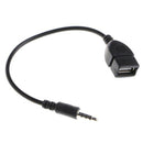 3.5mm Male Plug Jack To USB 2.0 Female Car Stereo Audio Adapter Converter CabTO