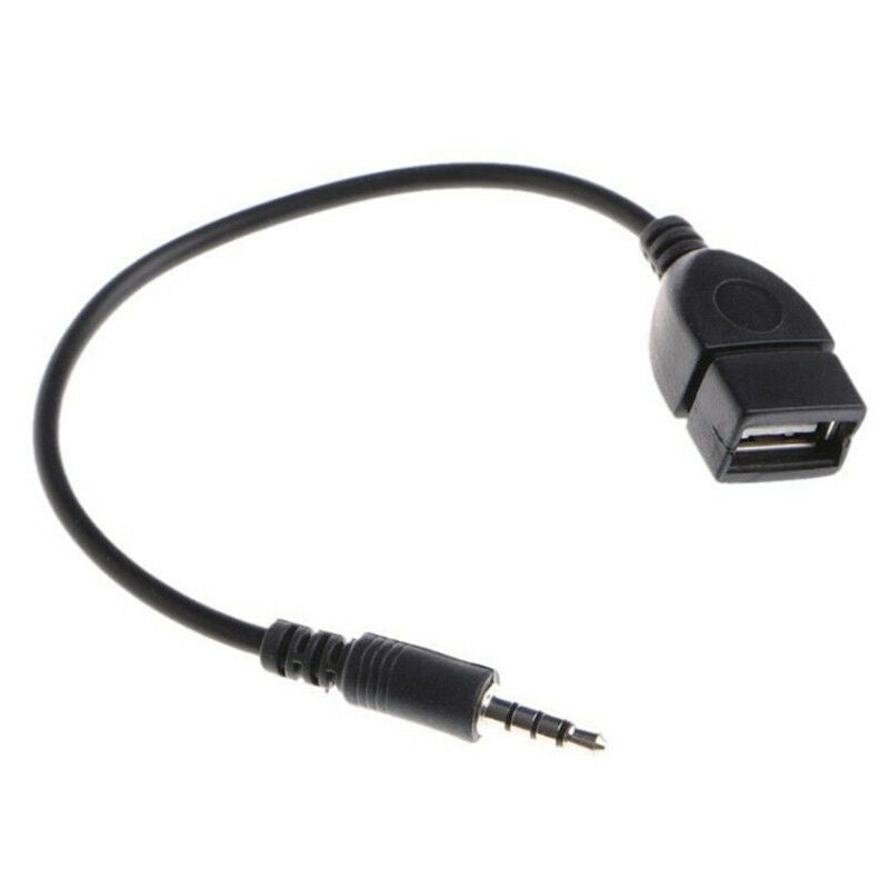 3.5mm Male Plug Jack To USB 2.0 Female Car Stereo Audio Adapter Converter CabTO