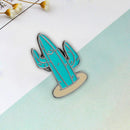 Cartoon Brooches Enamel Badge Shirt Coat Jacket Lapel Pins Gifts (Cactus) A