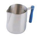 Coffee Cup Frothing Milk Latte Jug Fancy Foam Pitcher Blue Removable Handle