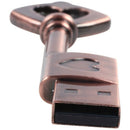USB 2.0 Metal USB Pen Drive Pure Copper Heart USB Flash Drive Key (Copper,  J9J5