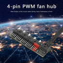5 Ports PC Cooling Fan Hub Splitter Speed Controller for 4 Pin PWM Fan A