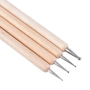 4PCS/set Wood Handle Stainless Steel Modelling Pottery Ceramics Tools For C3 Gw