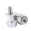 2pcs Motorbike CNC Swingarm Swing Arm Spools Slider Stand Bobbins 6mm Sliver