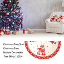 Christmas Tree Skirt Double Deer Print Tree Skirt 120Cm Christmas Tree Bott M6Y9