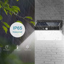 206LED Solar Motion Sensor Wall Light Outdoor Waterproof Garden Street Lamp