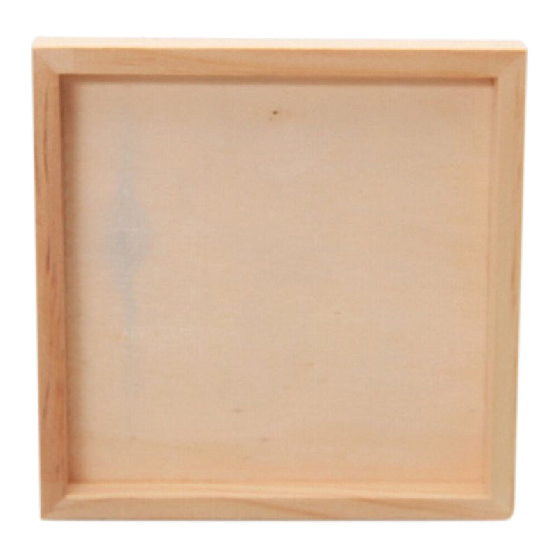 1pc Painting Building Block Wood Pallet Early Educational Wood Tray 12cmX12c Gw