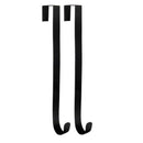 2 Pack Front Door Wreath Hanger Hook Iron 15 Inch over the Door Hook for Ch