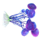 Decoration Plastic Simulated Sea Plants Flora for Aquarium Fish Tank purple