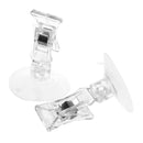 5X(2 PCS 47mm Clear Plastic Wall Suction Cup Clip Clamp D3P7)