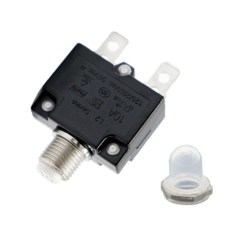 4 Pieces 30A+10A 50V DC Circuit Breaker Manual Resettable Overload Switch