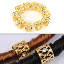 10Pcs Braiding Hair Rings Dreadlock Marley Braids Beads Clips Cuffs Rhineston Ew