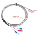 Stainless Steel RTD PT100 Temperature Sensor Thermocouple with 3 Cable Wires 2m