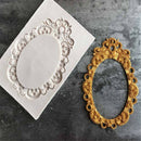 Retro mirror frame Silicone Fondant Mold Cake Decorating Tool Chocolate Mould BX